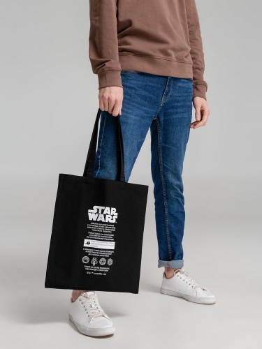 Холщовая сумка Star Wars Care Label, черная фото 3