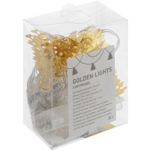 Светодиодная гирлянда Golden Lights, золотистая фото 4