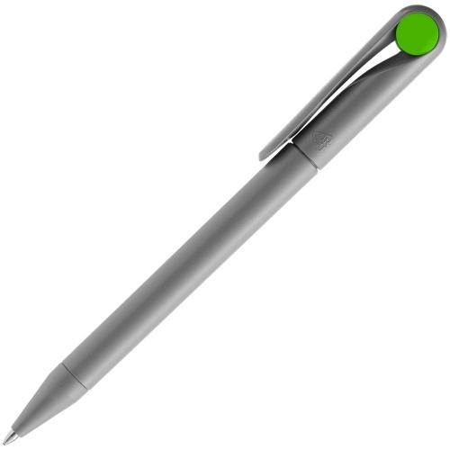 Ручка шариковая Prodir DS1 TMM Dot, серая с ярко-зеленым фото 3