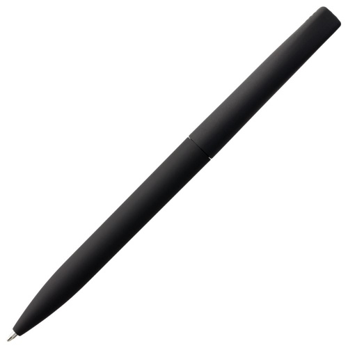 Ручка шариковая Pin Soft Touch, черная фото 4