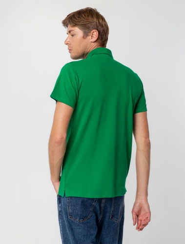 Рубашка поло мужская Spring 210, ярко-зеленая фото 6