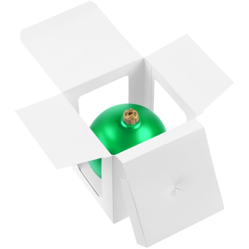Елочный шар Gala Matt в коробке, 10 см, зеленый фото 5