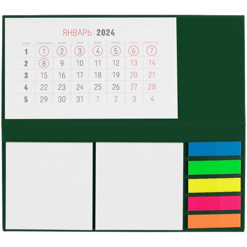 Календарь настольный Grade, зеленый фото 2