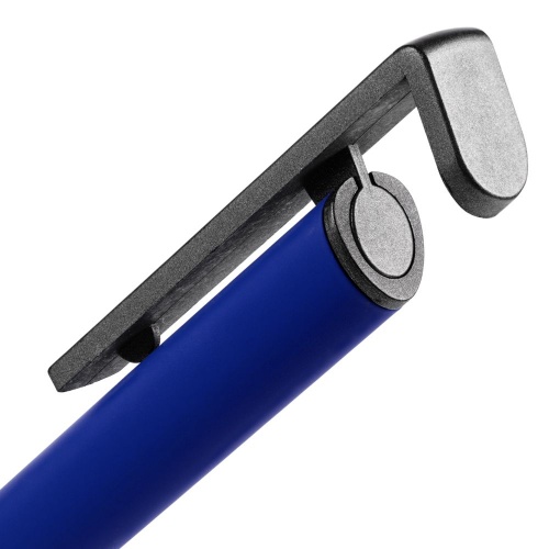 Ручка шариковая Standic с подставкой для телефона, синяя фото 6
