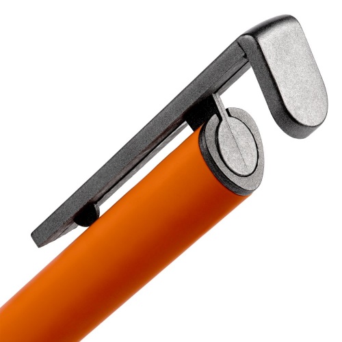 Ручка шариковая Standic с подставкой для телефона, оранжевая фото 6