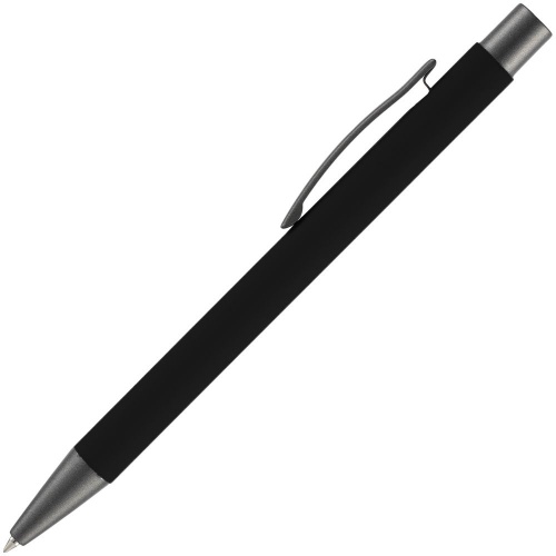 Ручка шариковая Atento Soft Touch, черная фото 2