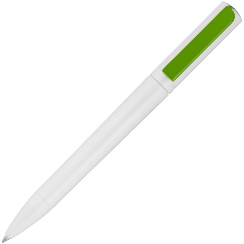 Ручка шариковая Split White Neon, белая с зеленым фото 2