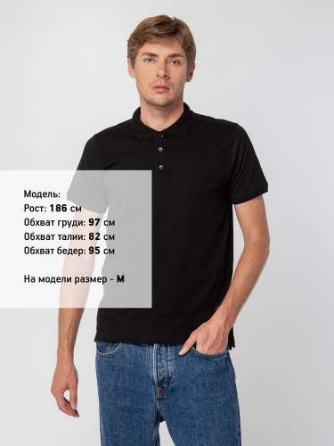 Рубашка поло мужская Virma Stretch, черная фото 5