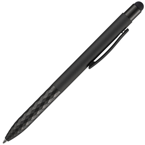 Ручка шариковая Digit Soft Touch со стилусом, черная фото 3