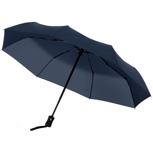 Зонт складной Monsoon, темно-синий, без чехла фото 3