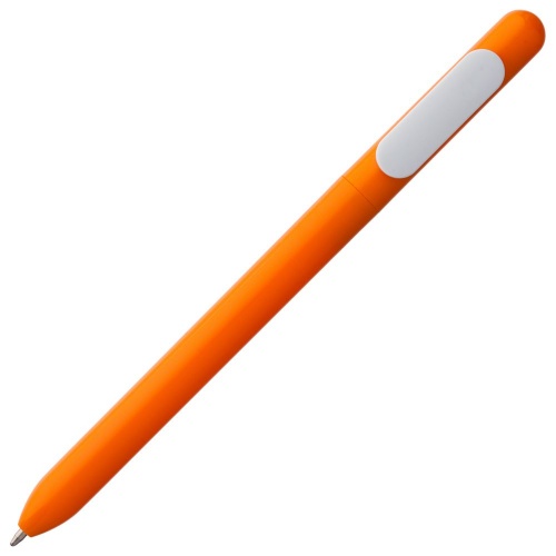 Ручка шариковая Swiper, оранжевая с белым фото 2