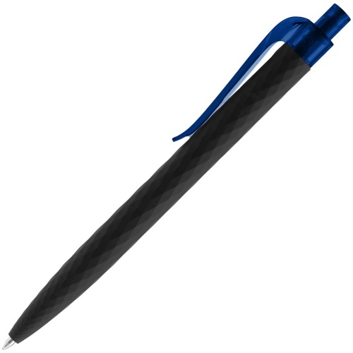 Ручка шариковая Prodir QS01 PRT-P Soft Touch, черная с синим фото 2