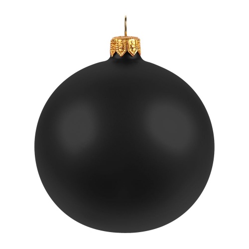 Елочный шар Gala Matt в коробке, 8,5 см, черный фото 2