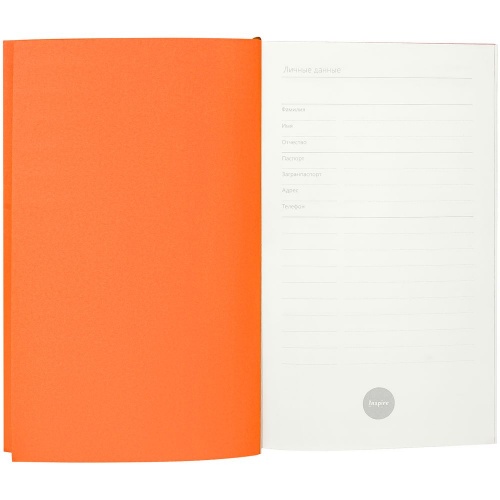 Ежедневник Flat Mini, недатированный, оранжевый фото 4