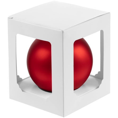 Елочный шар Gala Matt в коробке, 8,5 см, красный фото 3