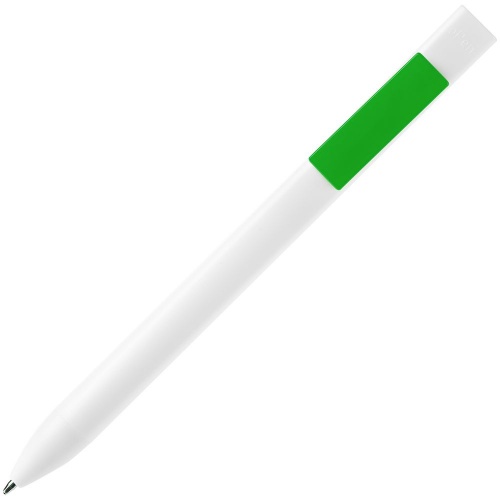 Ручка шариковая Swiper SQ, белая с зеленым фото 2