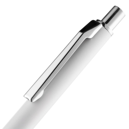 Ручка шариковая Lobby Soft Touch Chrome, белая фото 5