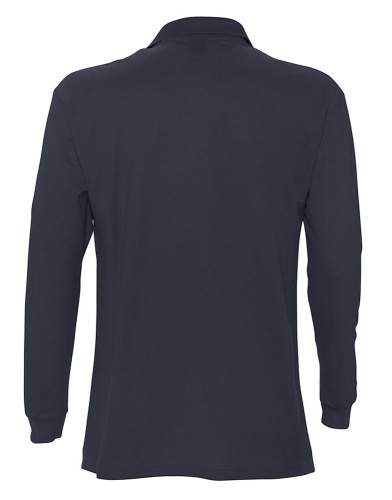 Рубашка поло мужская с длинным рукавом Star 170, темно-синяя фото 2