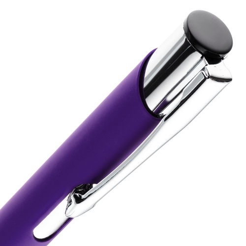 Ручка шариковая Keskus Soft Touch, фиолетовая фото 4