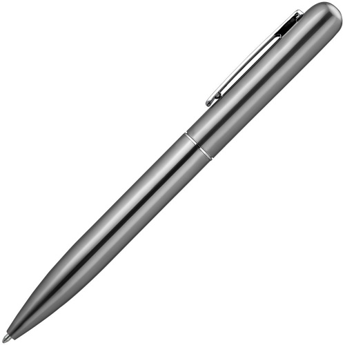 Ручка шариковая Scribo, серо-стальная фото 2