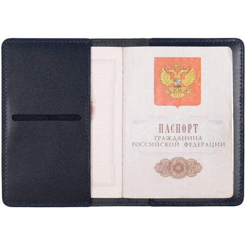 Обложка для паспорта Remini, темно-синяя фото 4