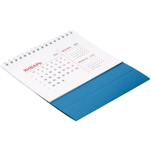 Календарь настольный Datio 2024, синий фото 3