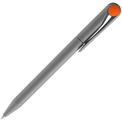Ручка шариковая Prodir DS1 TMM Dot, серая с оранжевым фото 3