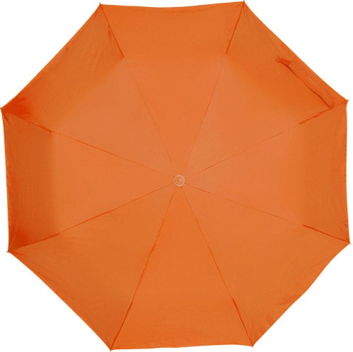 Зонт складной Silverlake, оранжевый с серебристым фото 2