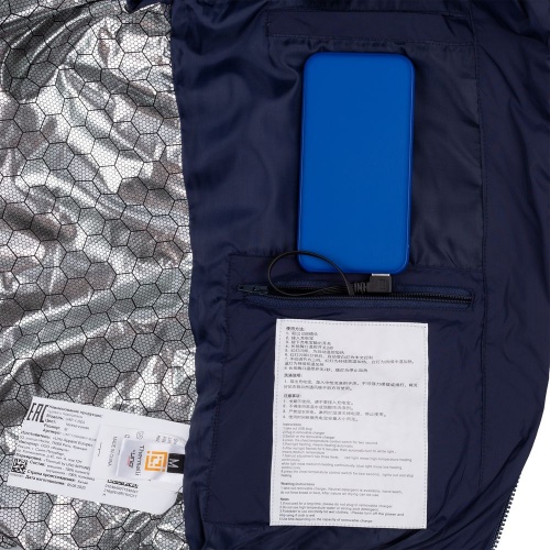 Куртка с подогревом Thermalli Chamonix, темно-синяя фото 7
