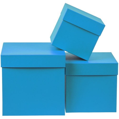 Коробка Cube, L, голубая фото 5
