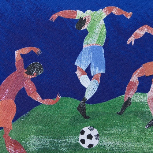 Футболка мужская «Футбол via Матисс» 160, ярко-синяя фото 3