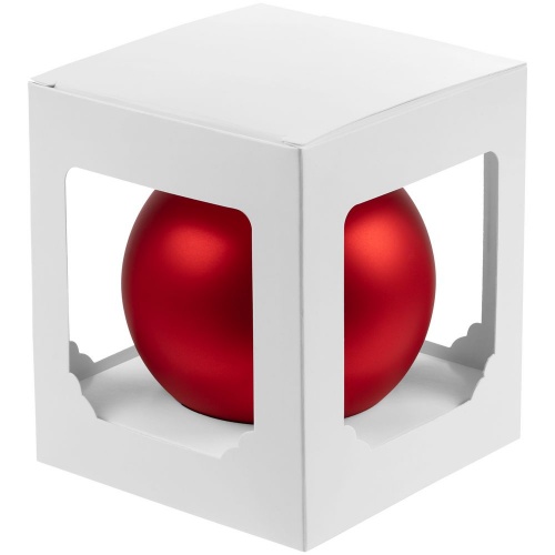 Елочный шар Gala Matt в коробке, 10 см, красный фото 3