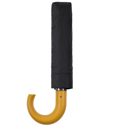 Зонт складной Classic, черный фото 3