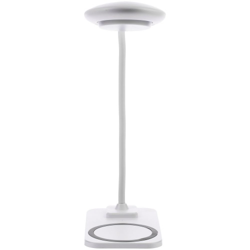 Настольная лампа с беспроводной зарядкой Modicum, белая фото 4