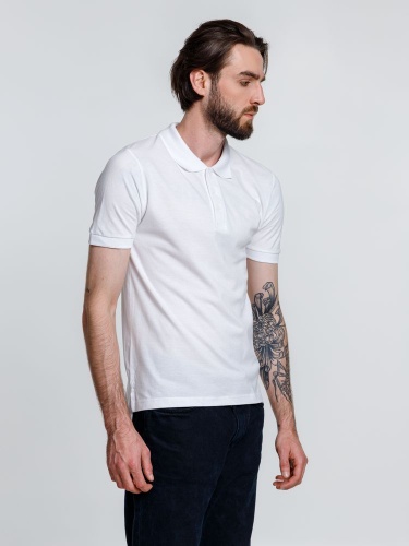 Рубашка поло мужская Adam, белая фото 5