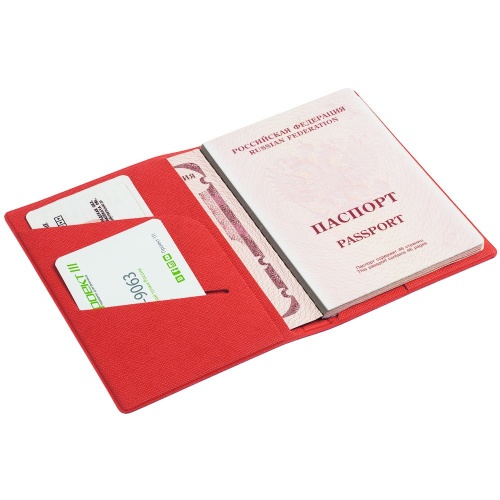 Обложка для паспорта Devon, красная фото 3