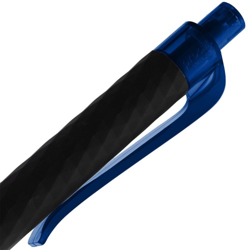 Ручка шариковая Prodir QS01 PRT-P Soft Touch, черная с синим фото 6