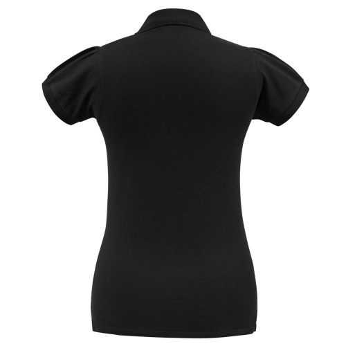 Рубашка поло женская Heavymill черная фото 2