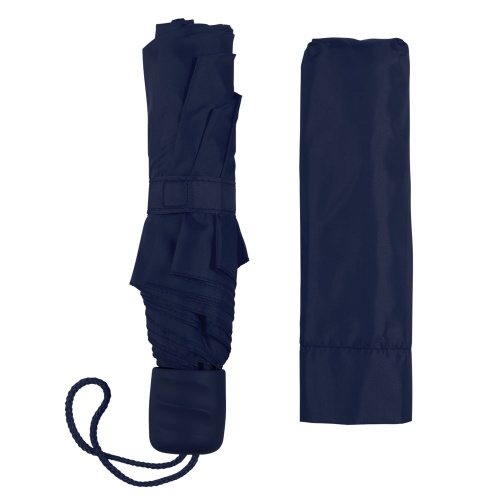 Зонт складной Basic, темно-синий фото 3