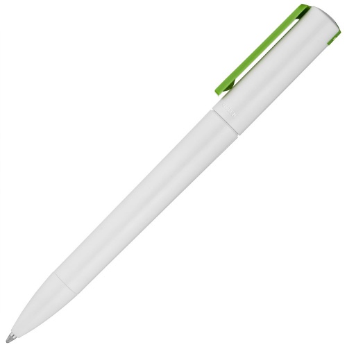Ручка шариковая Split White Neon, белая с зеленым фото 3