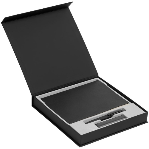 Коробка Memoria под ежедневник, аккумулятор и ручку, черная фото 3