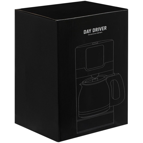 Электрическая кофеварка DayDriver, черно-серебристая фото 13