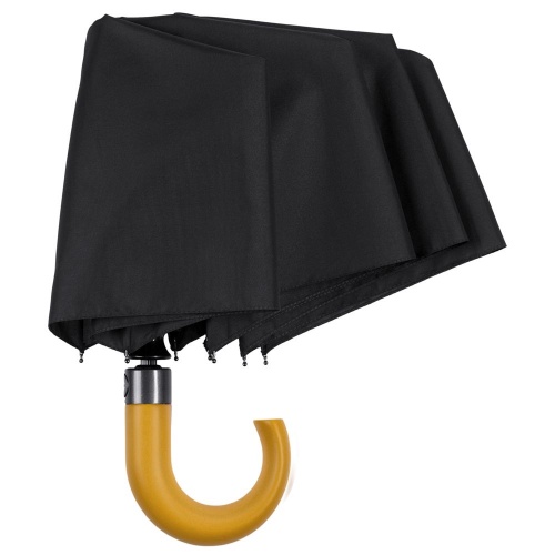 Зонт складной Classic, черный фото 5