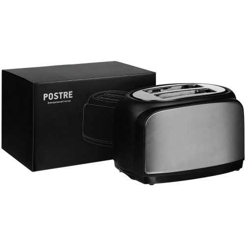Электрический тостер Postre, серебристо-черный фото 8