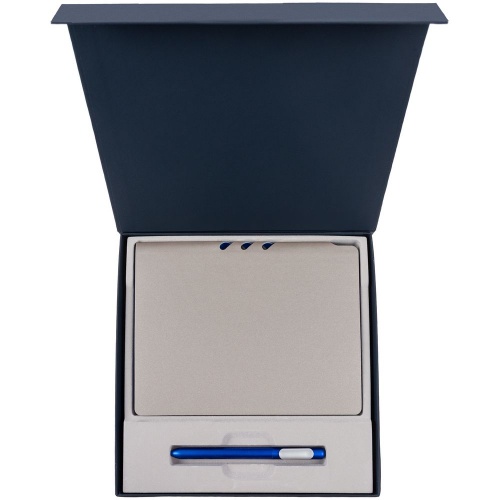 Коробка Memoria под ежедневник и ручку, синяя фото 2