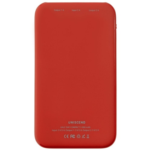 Внешний аккумулятор Uniscend Half Day Compact 5000 мAч, красный фото 3