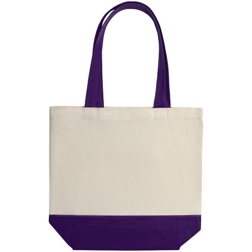 Холщовая сумка Shopaholic, фиолетовая фото 3