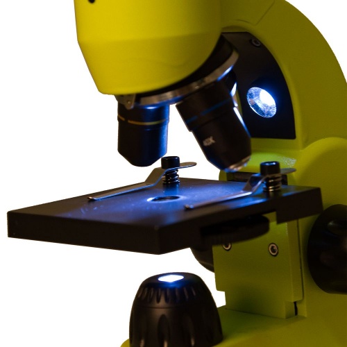 Монокулярный микроскоп Rainbow 50L с набором для опытов, зеленое яблоко фото 6