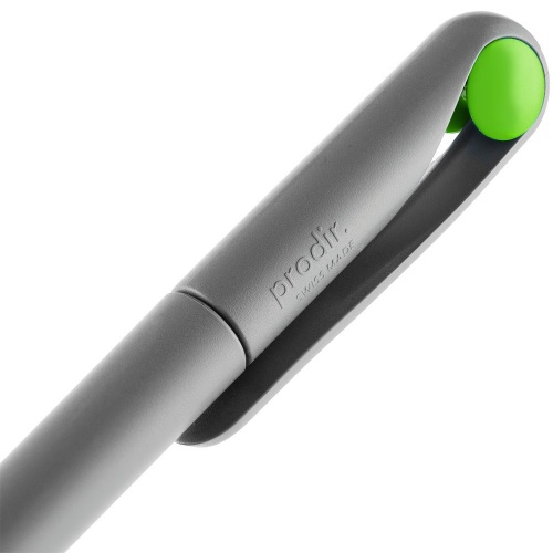 Ручка шариковая Prodir DS1 TMM Dot, серая с ярко-зеленым фото 6