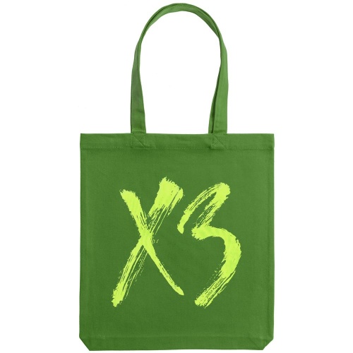 Холщовая сумка «ХЗ», ярко-зеленая фото 2